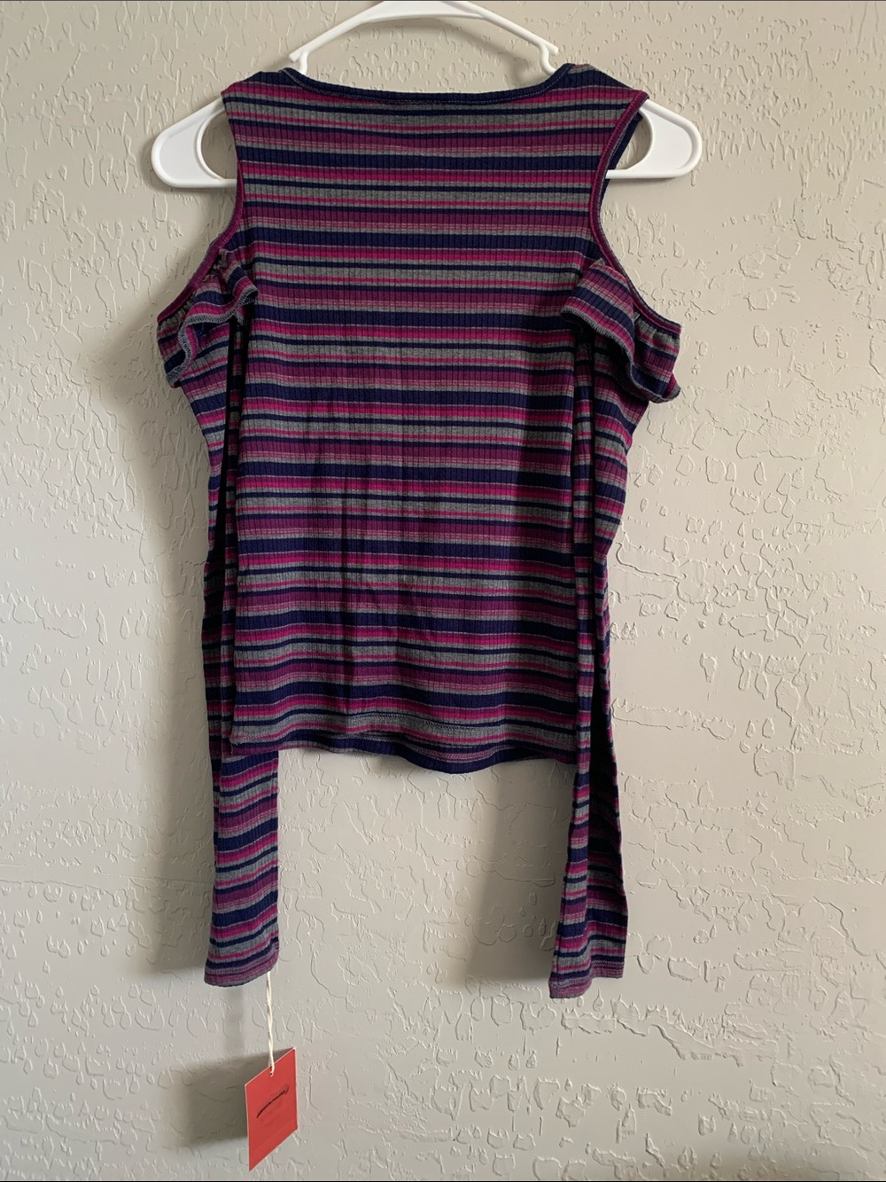 Mossimo Supply Co. Striped Cold-Shoulder Ruffle Top - Picture 4 of 9